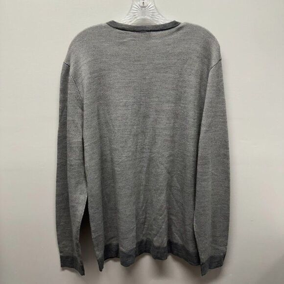 Calvin Klein Men's Merino Wool Blend V-Neck Sweater | Gray Size Large - Picture 7 of 12